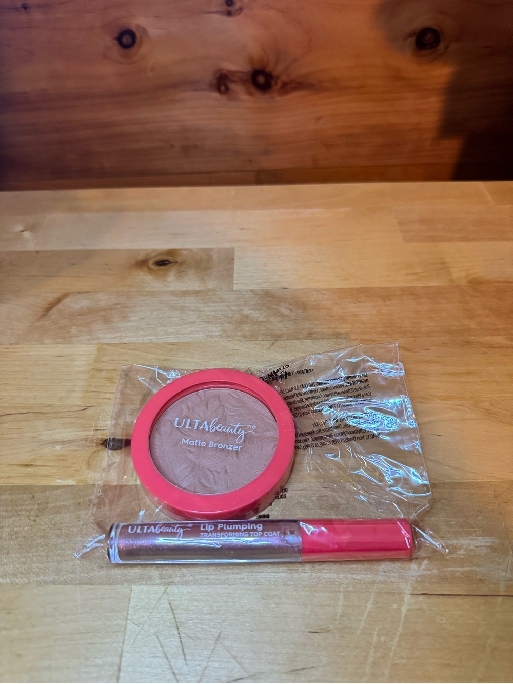 Ulta Beauty Matte Bronzer & Lip Plumping Top Coat - Coral Pink